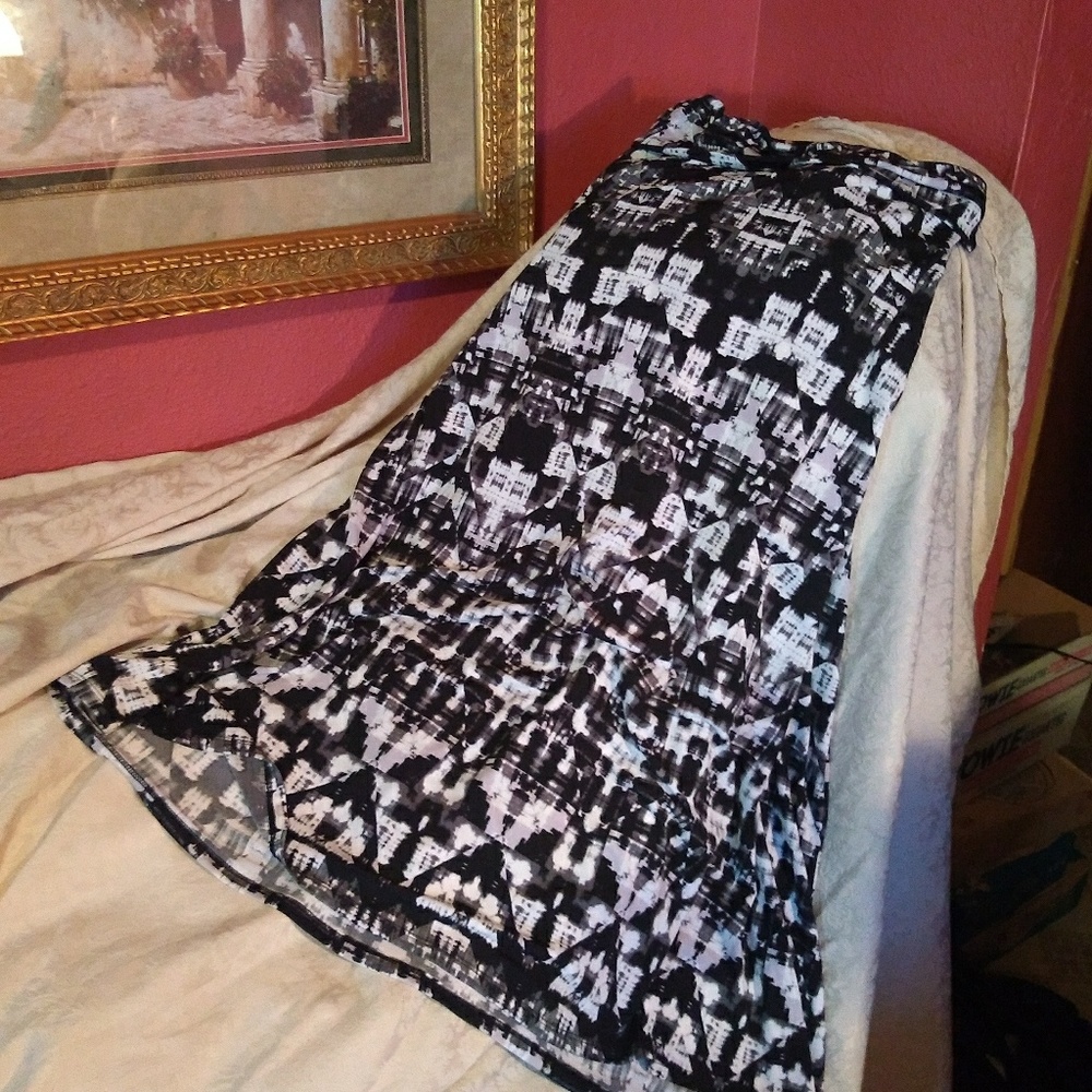 NY Collection Woman polyester/spandex maxi skirt